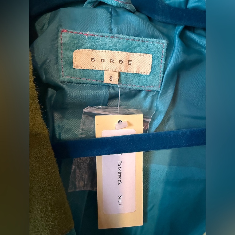 NWT SORBE Suede Patchwork Blazer Jacket ~
Size S;… - image 5